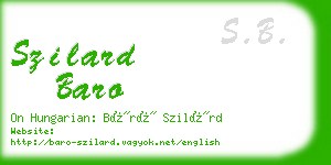 szilard baro business card